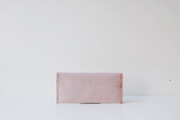 Pink Leather Womens Clutch Wallet Slim Leather Wallets for Women