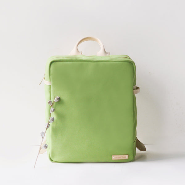 Handmade Leather Canvas Backpacks School Bags Rucksack Women