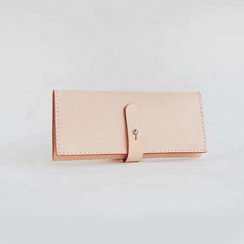 Handmade Vintage Leather Long Wallets Purse Clutch for Women