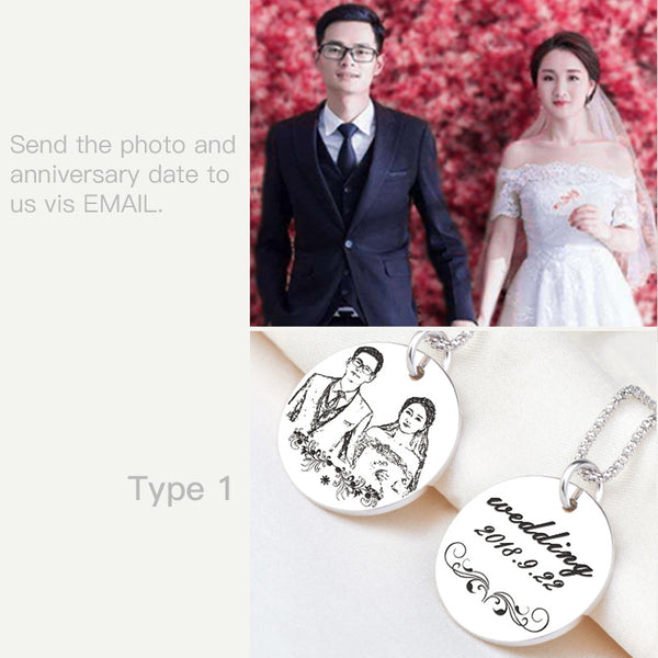 Customized Sterling Silver Pendant Necklace For Lovers