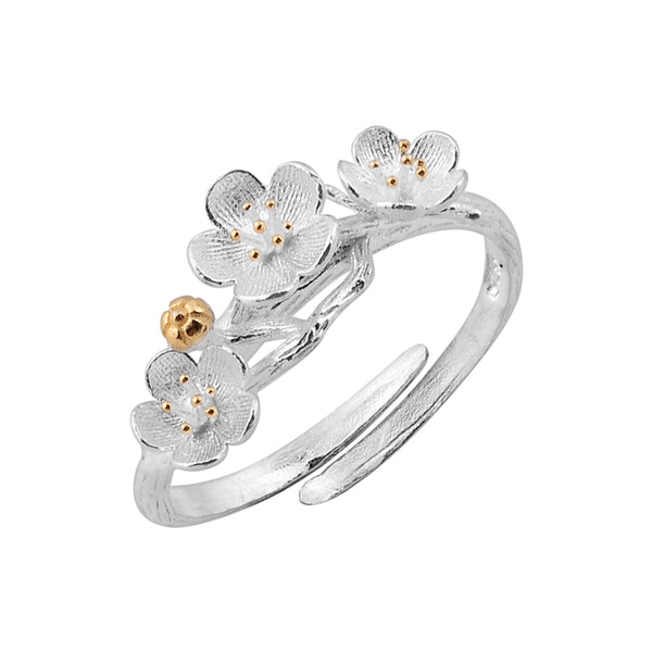 Sterling Silver Flower Ring Unique Jewelry Handmade Jewelry Gifts Women