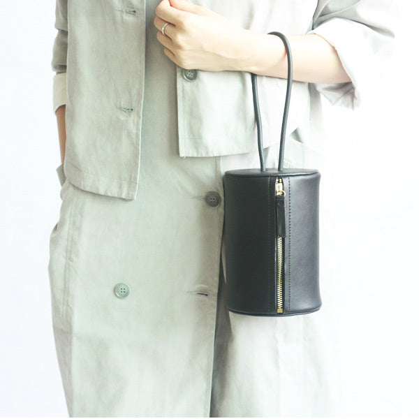 Original Handmade Leather Handbag Bag Barrel Purse Small Bag Women