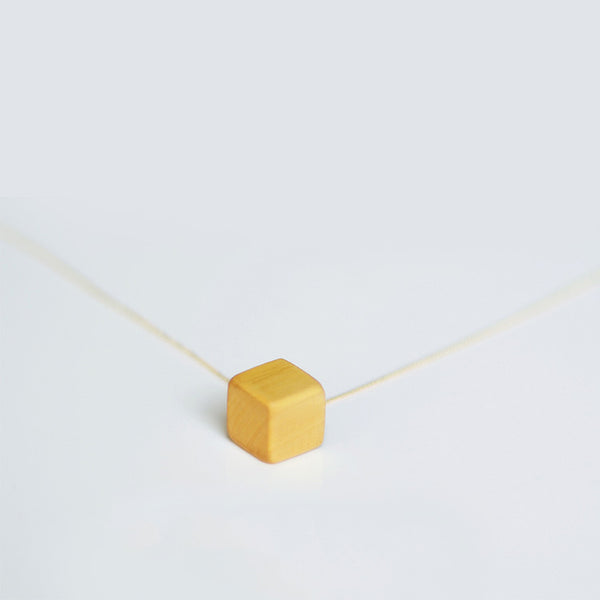 14K Gold Wood Pendant Necklace Handmade Jewelry Accessories Women