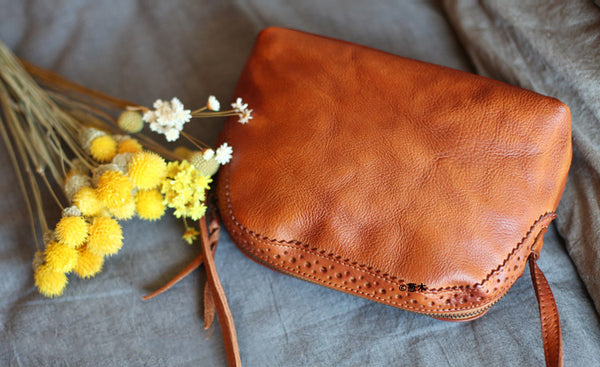 Vintage Genuine Leather Shoulder Crossbody Bags Purses Women