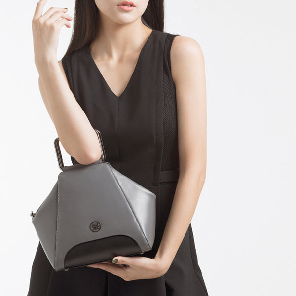 Ladies Designer Handbags Black Genuine Leather Handbags for Women