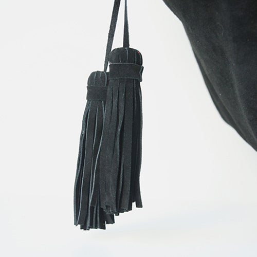 Womens Black Leather Fringe Backpack Purse Bags Trendy Backpacks for Women