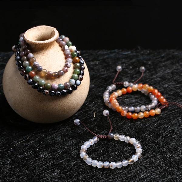 Agate Beaded Bracelets Handmade Jewelry Accessories Gift Women Men beautiful