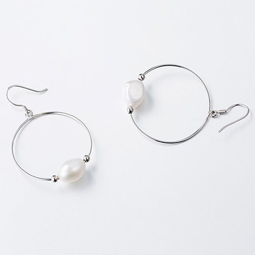 Baroque Pearl Drop Earrings Silver Jewelry Accessories Gifts Women lovely