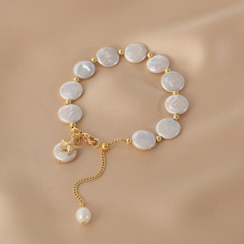 Baroque Womens Pearl Bracelet Charm Beaded Bracelets For Women Accessories