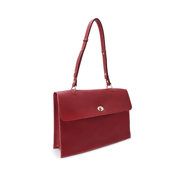 Beautiful Ladies Red Leather Handbags Leather Shoulder Bag for Women Details