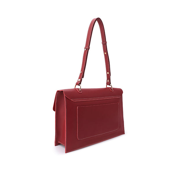 Beautiful Ladies Red Leather Handbags Leather Shoulder Bag for Women Genuine Leather