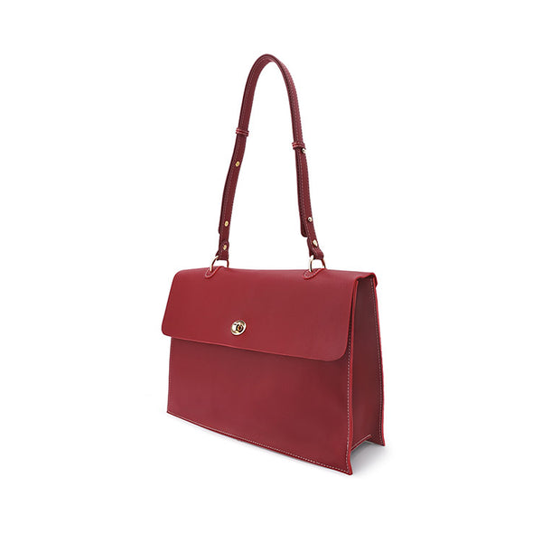Beautiful Ladies Red Leather Handbags Leather Shoulder Bag for Women designer