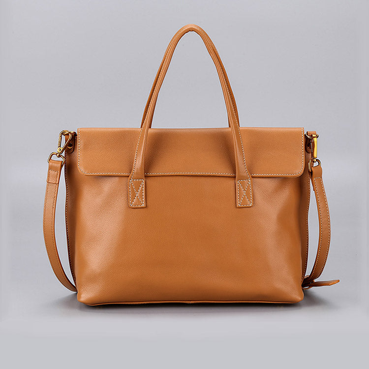 Beige Leather Womens Handbags Work Bags Shoulder Bag for Women