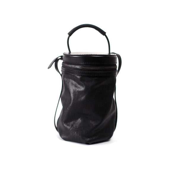Black Leather Bucket Bag Womens Handbags Crossbody Bags for Women Boutique