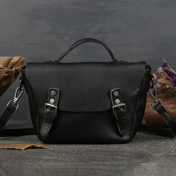 Small Women's Genuine Leather Satchel Handbags Crossbody Purse  For Women Accessories