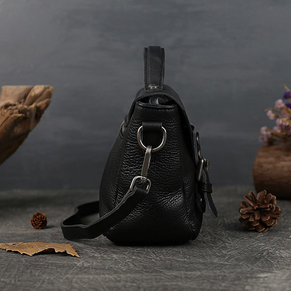Small Women's Genuine Leather Satchel Handbags Crossbody Purse  For Women Cool