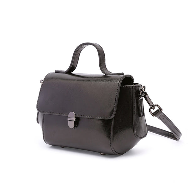Black Leather Womens Crossbody Bags Leather Handbags for Women designer