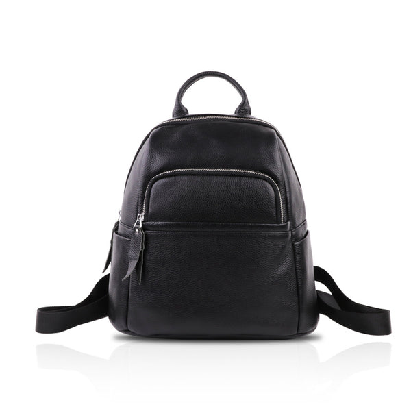 Black Leather Womens Rucksack Fashion Backpacks For Women Affordable