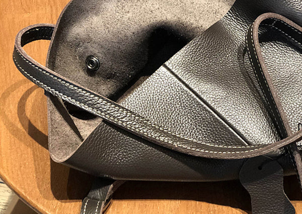 Black Womens Leather Tote Bag Shoulder Handbags For Women Handmade