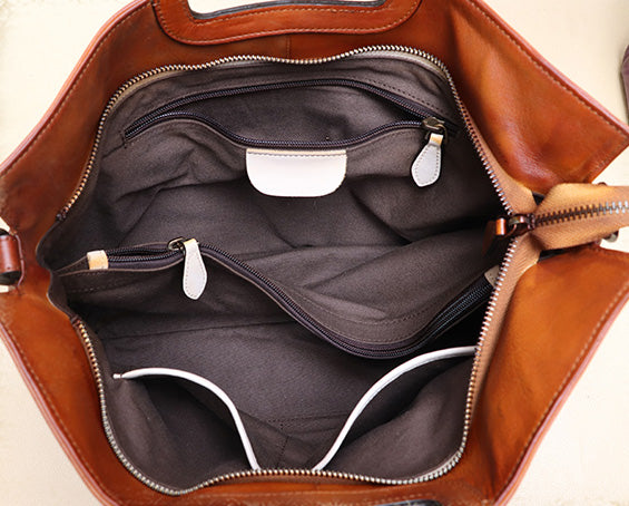 Boho Black Leather Fringe Handbags Leather Shoulder Bag For Women