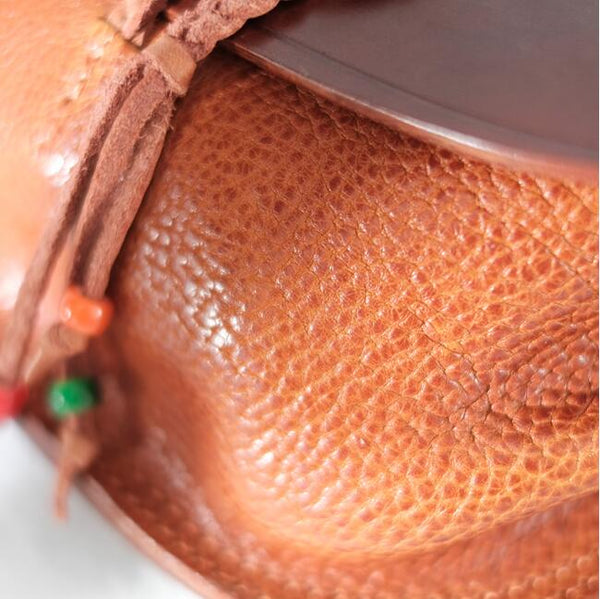Boho Women's Brown Leather Crossbody Saddle Bag Satchel Bag For Women Gift