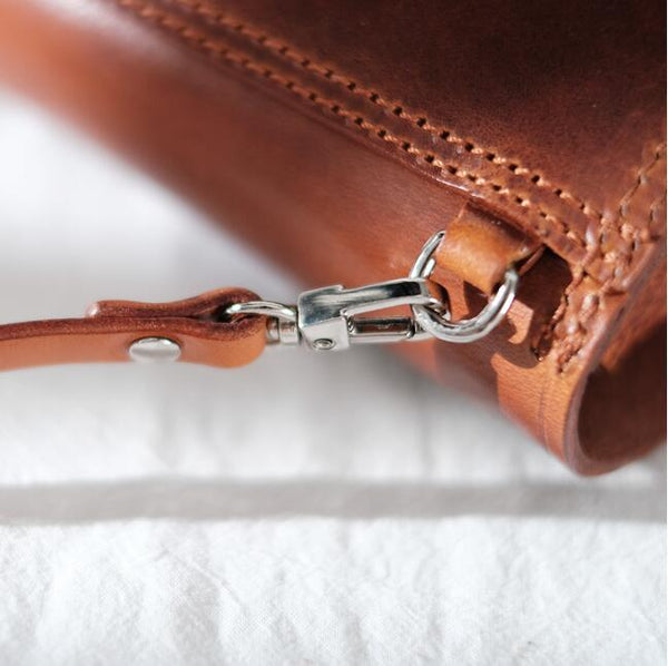 Boho Women's Brown Leather Crossbody Saddle Bag Satchel Bag For Women Handmade