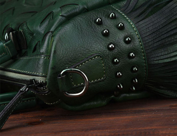 Boho Women's Leather Handbags Purse Crossbody Sling Bag For Women Nice