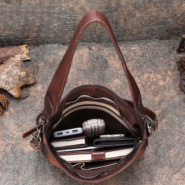Boho Women's Rivets Leather Crossbody Satchel Purse Tote Handbags for Women Original