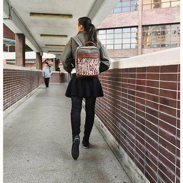 Medium Canvas Rucksack Trendy Zip Backpack Purse Laptop Backpacks for Women Cute