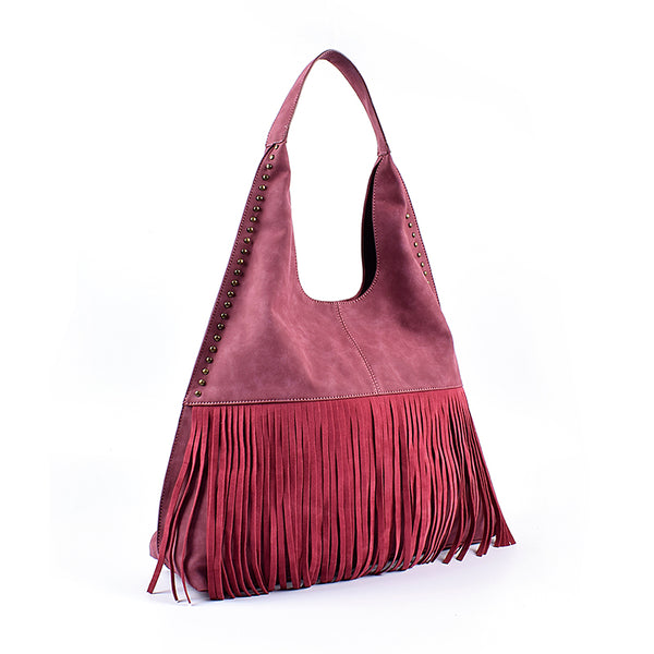 Boho Womens Fringe PU Leather Handbags Shoulder Purse  for Women Best