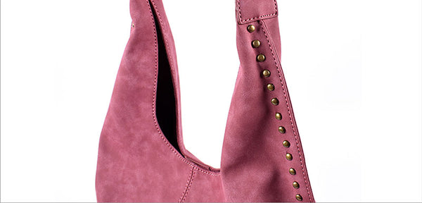 Boho Womens Fringe PU Leather Handbags Shoulder Purse  for Women Designer