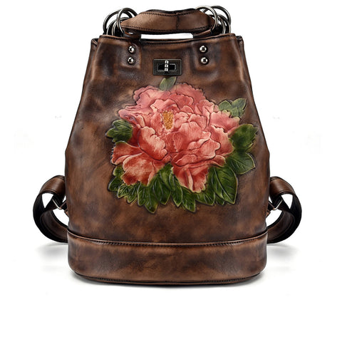 - Mini genuine leather backpack purse boho CLASSIC ZIPPERED SMALL LEATHER BACKPACK PURSE – Go Forth Goods ® main image 4