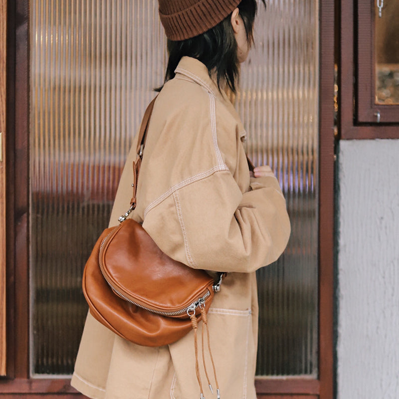 KAMUGO Genuine Leather Handbags Purse for Women , Tote Shoulder Bag 25#  Orange - Walmart.com