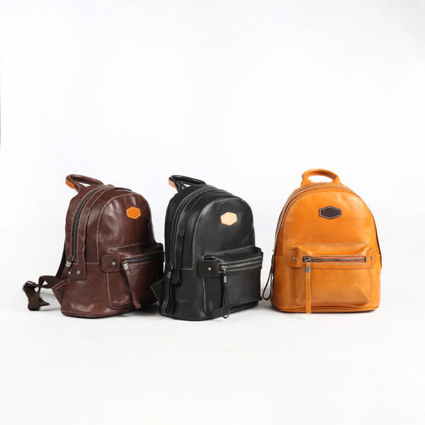 Casual Womens Genuine Leather Backpack Leather Rucksack Beautiful