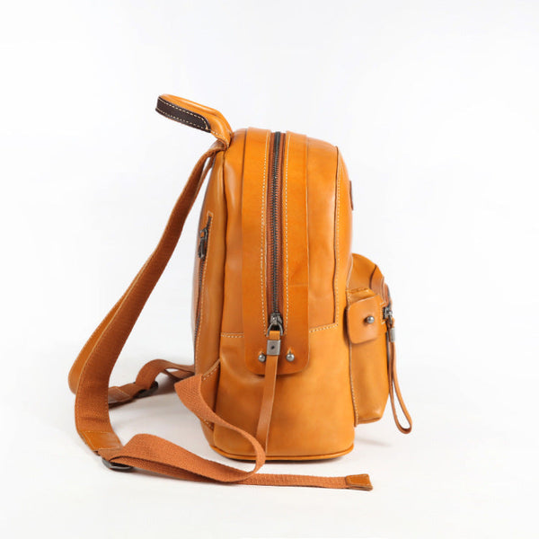 Small Ladies Backpack Bag Brown Leather Backpack