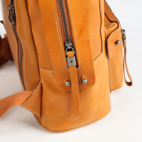 Casual Womens Genuine Leather Backpack Leather Rucksack Fashion
