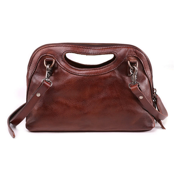 Boho Womens Woven Genuine Leather Satchel Handbag Side Bag Purse for Womens Boutique