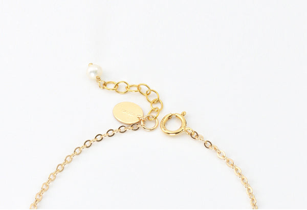 Charm 14K Gold Bracelet Pearl Beaded Bracelets for Women elegant