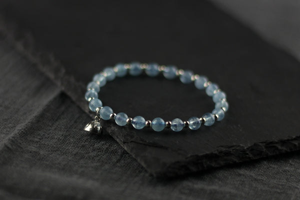 Charm Ladies 15mm Aquamarine Bead Bracelets Crystal Chakra Bracelet for Women Details