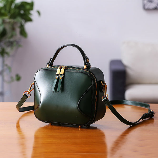 Chic Cube Bag Womens Leather Crossbody Bags Shoulder Bag for Women Genuine Leather