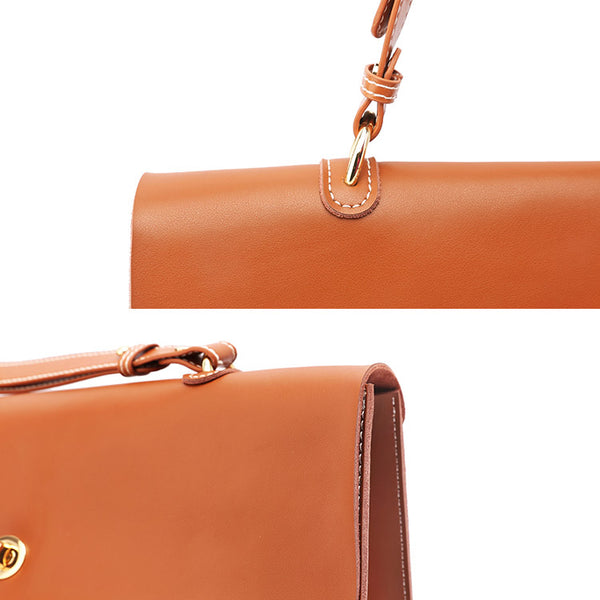 Chic Ladies Brown Leather Handbags Leather Shoulder Bag for Women Details