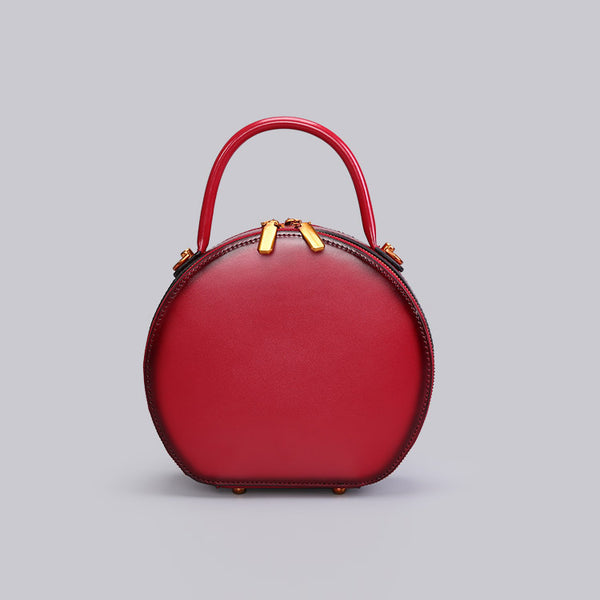 Chic Women Leather Circle Bag Crossbody Bags Handbags Purses for Women Designer