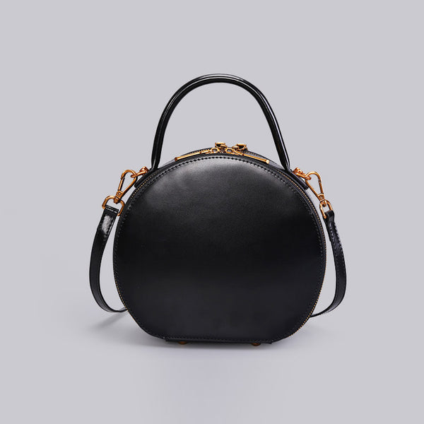 Chic Women Leather Circle Bag Crossbody Bags Handbags Purses for Women Designer