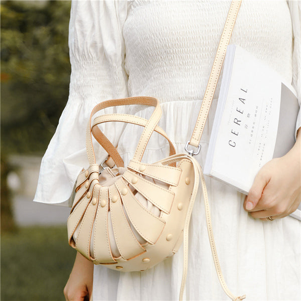 Chic Women's Genuine Leather Handbags Small Leather Crossbody Bag For Women Beautiful