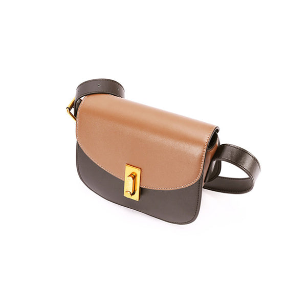 Chic Womens Brown Leather Crossbody Bags Purse Shoulder Bag for Women Genuine Leather