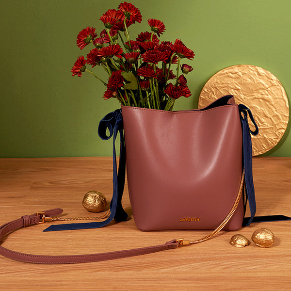 Chic Womens Bucket Bag Leather Handbags Crossbody Bags for Women Details