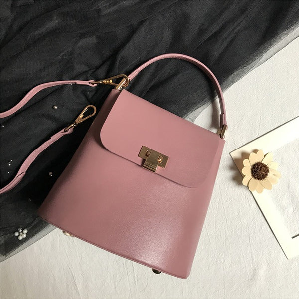 Chic Womens Leather Crossbody Bags Leather Handbags for Women Pink stylish