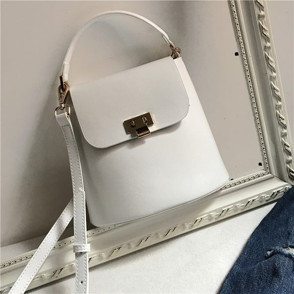 Chic Womens Leather Crossbody Bags Leather Handbags for Women white