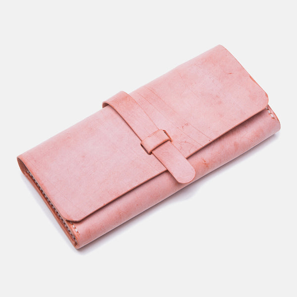 Chic Womens Pink Leather Long Wallets Clutch Bags Purses for Women Accessories