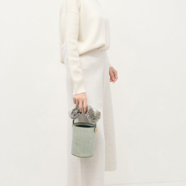 Chic Womens Wax Leather Crossbody Bucket Bag Handbags Purse for Women Designer